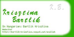 krisztina bartlik business card